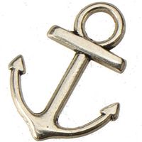 Wholesale jewelry components anchor charms pendants for sale diy bracelets connectors necklaces antique silver boat hooks wholesales metal mm