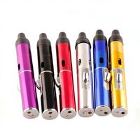 Wholesale 2015 Click N Vape Sneak Vaporizer Pen Dry Herb Vaporizer Smoking Metal Pipe Wind proof Torch Lighter For Dry Herb and Wax DHL