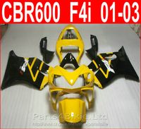 Wholesale Yellow black bodykits Design for Honda CBR600 F4i fairing kit CBR F4i cbr600f4i fairings DRYB