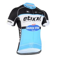 Wholesale 2015 ETIXX QUICK STEP PRO TEAM BLACK BLUE Q17 ONLY SHORT SLEEVE ROPA CICLISMO SHIRT CYCLING JERSEY CYCLING WEAR SIZE XS XL