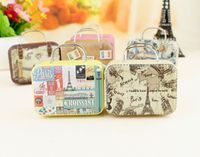 Wholesale 20pcs Retro Suitcase Candy Box Sweet Love Wedding Party Gift Jewelry Tin plate Boxes Mix Style New