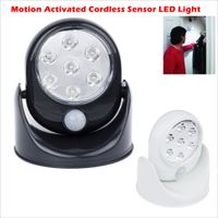 Wholesale Motion Activated Cordless Sensor LED Light Indoor Outdoor Garden Patio Wall Shed With White Black Body led bulb led wa