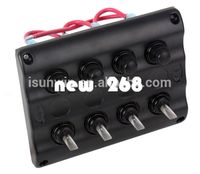 Wholesale 4 Gang LED Car Boat Toggle Switch Panel USB Port Socket and Cigaretter Plug