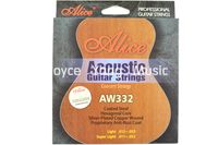 Wholesale Alice AW332 Light Acoustic Guitar Strings Silver Plated Copper Wound Strings Gold Plated Ball End