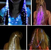 Wholesale Colorful Flash LED Hair Braid Clip Hairpin Decoration RGB Ligth Up For Show Party Dance Christmas Halloween light hair
