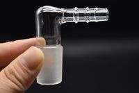 Wholesale L style thick heady mm mm male Glass Vapor Whip Adapter Degree Extreme Q V Tower Vaporizer Glass Elbow Adapter for water pipe bongs