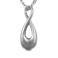 Wholesale Lily Stainless Steel Silver Infinite Love Cremation Jewelry Ashes Pendant Keepsake Memorial Urn Necklace With Gift Bag And Chain