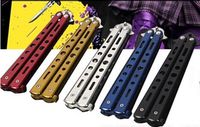 Wholesale Foldable Stainless Steel Comb Hand Made Hair Pomade Styling Butterfly C Hairdressing Knife For Training