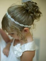 Wholesale Flower Girls Headbands Crystal Diamond Kids Bridesmaid Hair Accessories Handmade Princess Glass Crystal Headbands for Wedding Party