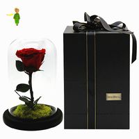 Wholesale The Little Prince Glass Cover Fresh Preserved Rose Flower Immortal Colorful Roses for Girl Valentine s Day Wedding Gifts FL001