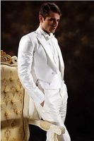 Wholesale Custom Made Romantic Groom Tuxedos Wedding Party Groomsman Suit Boys Suit Jacket Pants Tie Vest Bridegroom Suit