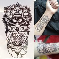 Gros 105x6cm Oeil De Conception Or étanche Faux Tatouages Pour Les Femmes Poignet Hommes Modèles Temporaire Tatouage Autocollant Transfert De L