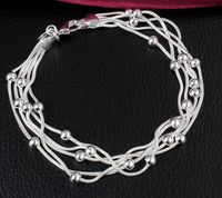 Wholesale Top Grade Silver Charm Bracelets Hot Sale Unisex Fashion Lucky Beads Chain Bracelet For Women and Men YDH
