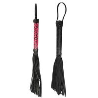 Wholesale Beautiful PU Leather Whip for Play Spanking Paddle Spanker Black Red Spank Flogger Fetish BDSM Gear Sex Toys Worldwide