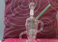 Wholesale mm Dabuccino Recycler Similar With Hitman Glass x Evol Glass Sand Blast Glass Water Pipe NEW