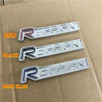 Wholesale 3D metal Zinc alloy R DESIGN RDESIGN letter Emblems Badges Car sticker car styling Decal For Volvo V40 V60 C30 S60 S80 S90 XC60
