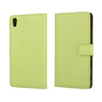 Wholesale Colors Genuine Leather Protective Phone Case For Sony Xperia Z5 E6603 E6653 With Card Holder Wallet Case and Stand Function