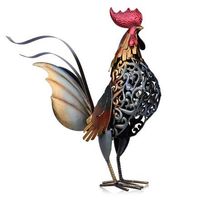 Metal Figurine Iron Rooster Home Decor Articles Vivid Colorful Figurine Craft Gift For Home Decoration Accessories