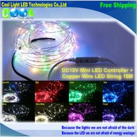 10M (33FT) 100LEDS Copper Wire LED Starry Lights Strings,DC12V Waterproof + mini LED Controller from dropshipping suppliers