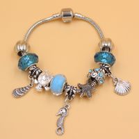 Wholesale New Arrival Jewelry DIY Ocean Beach Style Starfish conch Seashell Seahorse Charm Bracelet for Christmas Gift Jewelry