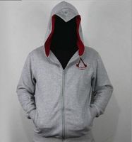 Wholesale Men s Spring And Autumn Sportswear Hoodies Grey Assassins Creed Hoodie Male Zip Sweatshirts Assassin Creed Jacket Cosplay Clothing For Man