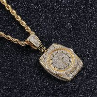 Wholesale Silver Hip Hop Designer Necklace Jewelry Iced Out Watch Pendant Mens Women Gifts Fashion K Gold Plated Chain Punk Men Necklaces