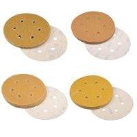 uxcell 6 6 Hole Hook and Loop Sanding Discs 150 Grit Aluminum Oxide Sandpaper for Random Orbit Sander Wood Metal Auto Dry Polishing 10pcs