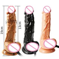 Wholesale Big Dildo Realistic Huge Dildos Inflatable Penis for Women Masturbator Anal Plug Gay Sex Toys Black Dildo Real Penis Pump Y201118