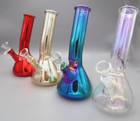 Wholesale Hookahs quot Mix color beaker bong recycler dab rig glass water pipe