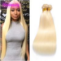 Wholesale Peruvian Human Hair Bundles Straight Virgin Hair Blonde inch Remy Hair Wefts Pieces Color