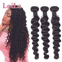 Wholesale Brazilian Virgin Hair Loose deep Wave Bundles A Unprocessed Loose Deep Wave Wet and Wavy Human Hair Extensions Hair Weft