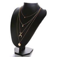 Wholesale Fashion personality new multi layer moon round piece pendant women s item jewelry