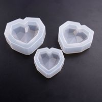 Wholesale Mirror Silicone Mould Heart Shape Dropping Glue Cake Decoration Moulds Large Medium And Small Baking Molds For Kitchen Supplies ym3 E1