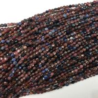 Wholesale Genuine Natural Red Ruby Blue Sapphire Hand Cut Faceted Flat Coin Small Beads Necklaces or Bracelets mm
