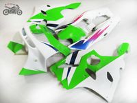 Wholesale Customize your own fairing kits for KAWASAKI Ninja ZX R green white moto fairings set ZX R ZX6R