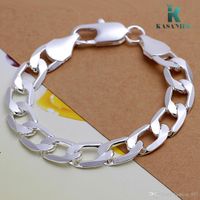 Wholesale KASANIER Men mm silver Chains Bracelet Stainless Steel silver Bracelet For Men and Women Curb Cuban Figaro chain Jewelry New