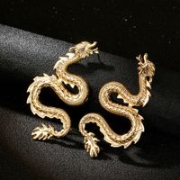 Wholesale S1325 Hot Fashion Jewelry Dragon Earrings Sculptural Totem Dragon Stud Earrings