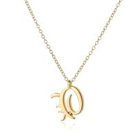 Wholesale Cursive English letter O name Sign Personality pendant chain necklace alphabet Initial sign friend family lucky gift necklace jewelry