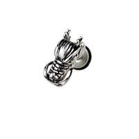 Wholesale Unique designer Vintage Punk Silver Charms Dragon Earrings Mens Titanium Steel stud earrings Personality Jewelry Creative Gift