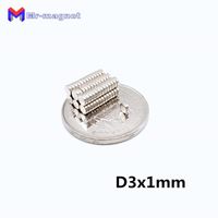 Wholesale imanes hot sale degree super strong fridge magnet d3x1mm x1 mm n35 permanant rare earth magnets mm x mm axial magnetized