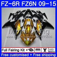 Wholesale Body For YAMAHA FZ6N FZ R HM FZ R FZ6 R FZ N FZ6R Fairings Gold black hot