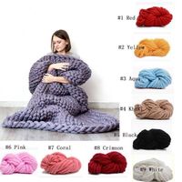Wholesale Wool blanket Warm Chunky Knit Blanket Thick Woven Yarn Merino Wool Bulky HandCrafted Chunky Knitted Blankets