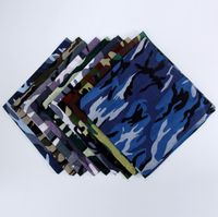 Wholesale Camouflage bandana scarf multi functional sunscreen cotton hip hop dance hijab retro head band small scarves for men and women