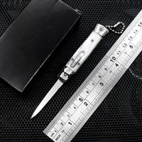 Wholesale New Inch Mini Automatic Knife Mirror Blade Colors Resin Handle Key Portable defense knife outdoor edc multi function cutter