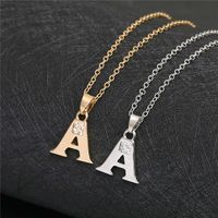 Wholesale 1 English Alphabet all A Z gold silver Family friend Name Letters Sign Word Chain Necklaces Tiny Initial Letter pendant Necklace jewelry