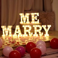 Wholesale DIY Letter LED Night gadget Ligh English Marquee Sign Alphabet D Wall Hanging Light Home Wedding Birthday Party Marry