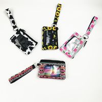 Wholesale Creative Neoprene Card bag Pocket Women Mini Wallet Ladies Hanging Bag Coin Purse Waterproof Credit ID Card Slot Case with Lanyard New ST184