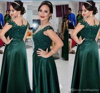 Wholesale New Hunter Green Mother Of The Bride Dresses Sleeveless Lace Beading Appliques Formal Evening Dresses A Line Party Gown Custom Made