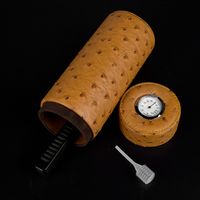 Wholesale hot selling cigar tube humidor brown color wooden humidor box ciger case for smoking accessories size200 mm