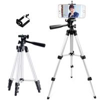 Wholesale Cheapest A Aluminum alloy tripod Protable Camera Cell Phone Clip Video Camcorder Selfie stick for iphone Samsung Nikon Sony Camra DV